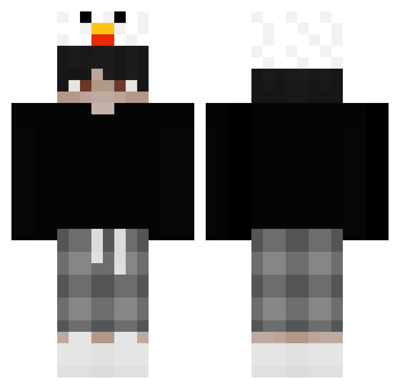 omrielbaz Minecraft skin, front and back view