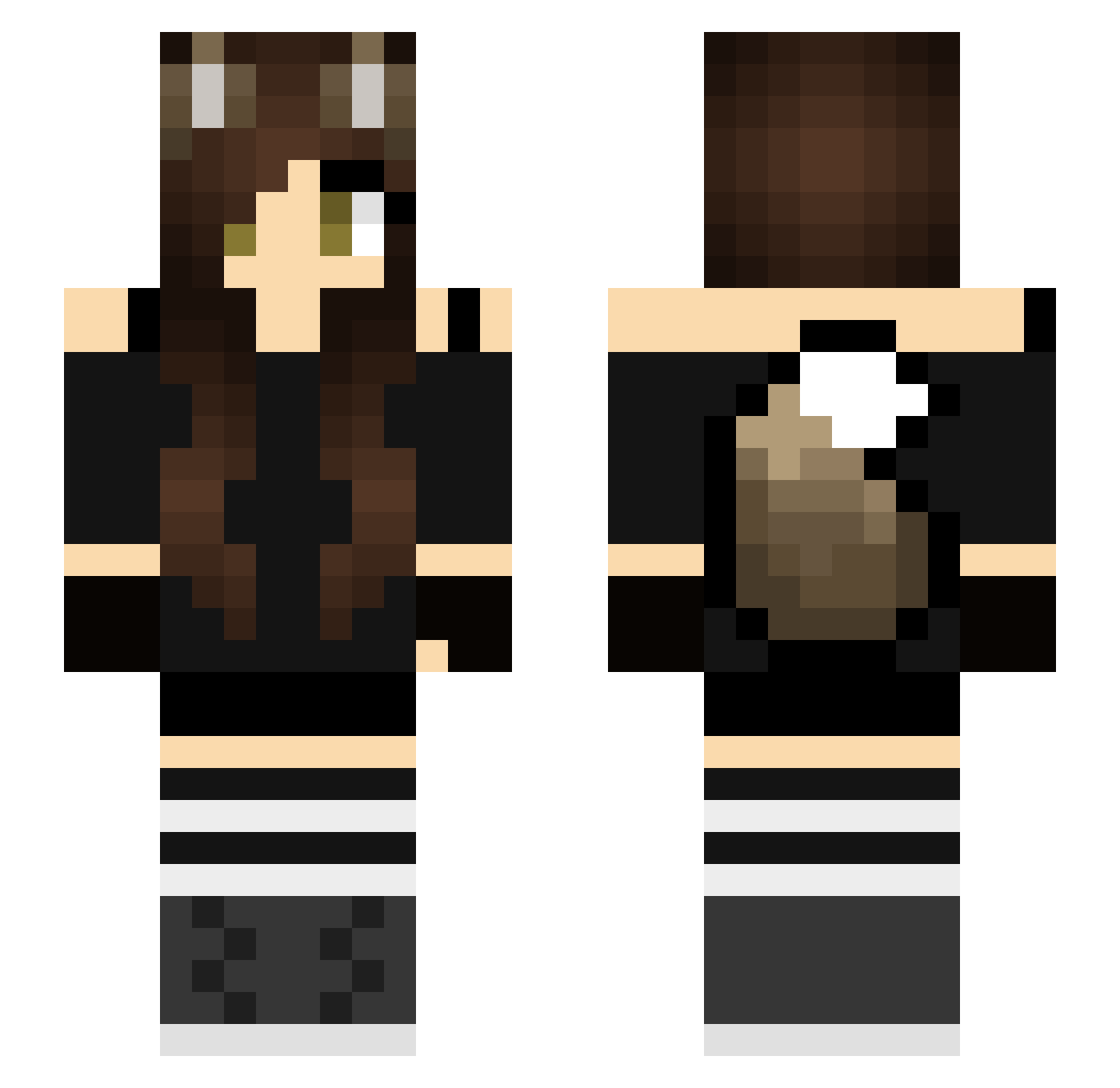 Cassis78 Minecraft skin, front and back view
