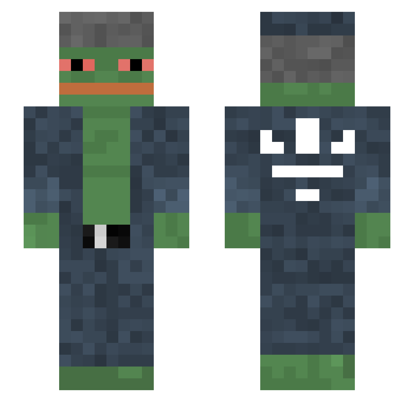 immortalZODD Minecraft skin, front and back view