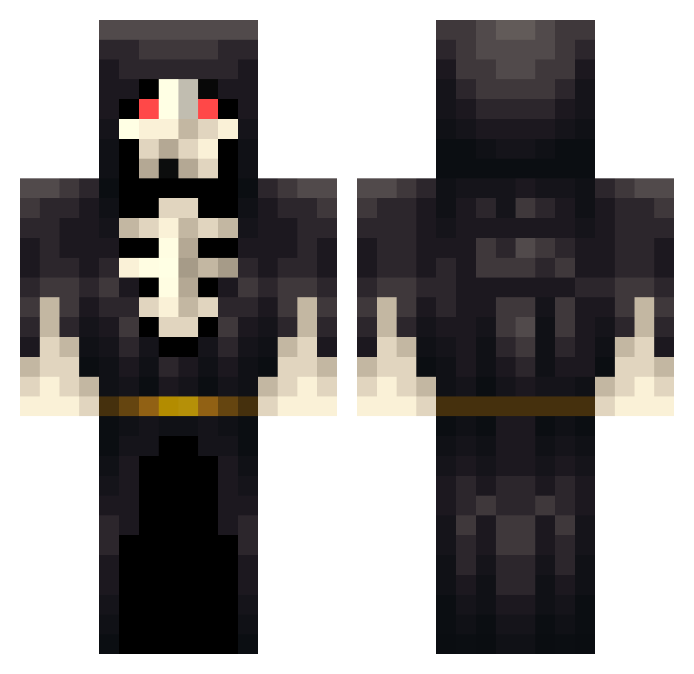 69AMD_Ryzen_9 Minecraft skin, front and back view