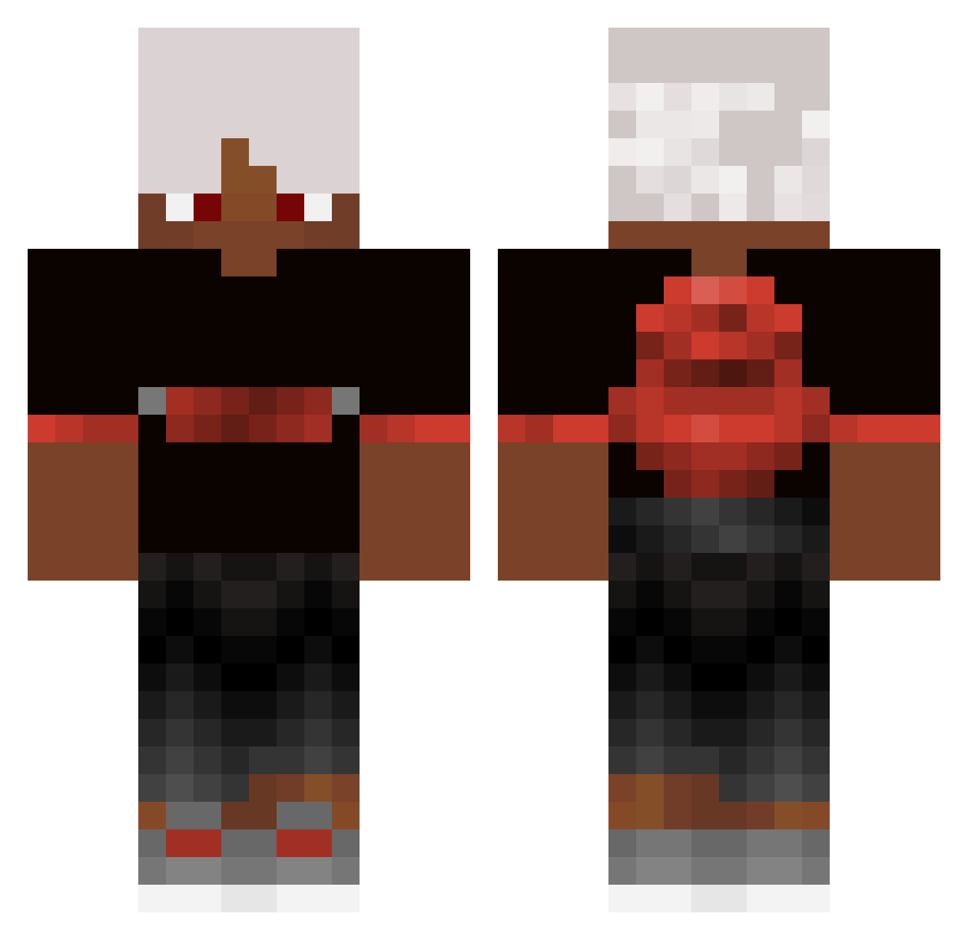 Tuna6842 Minecraft skin, front and back view