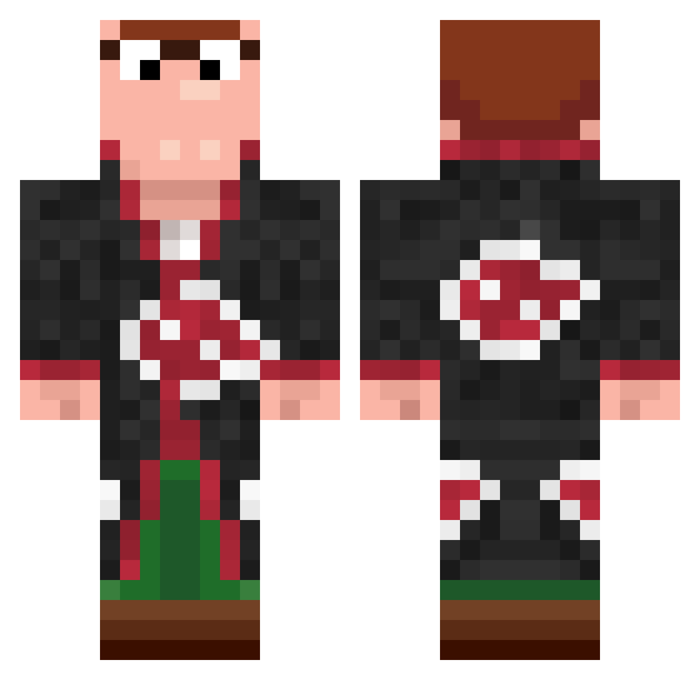 Zamnix Minecraft skin, front and back view