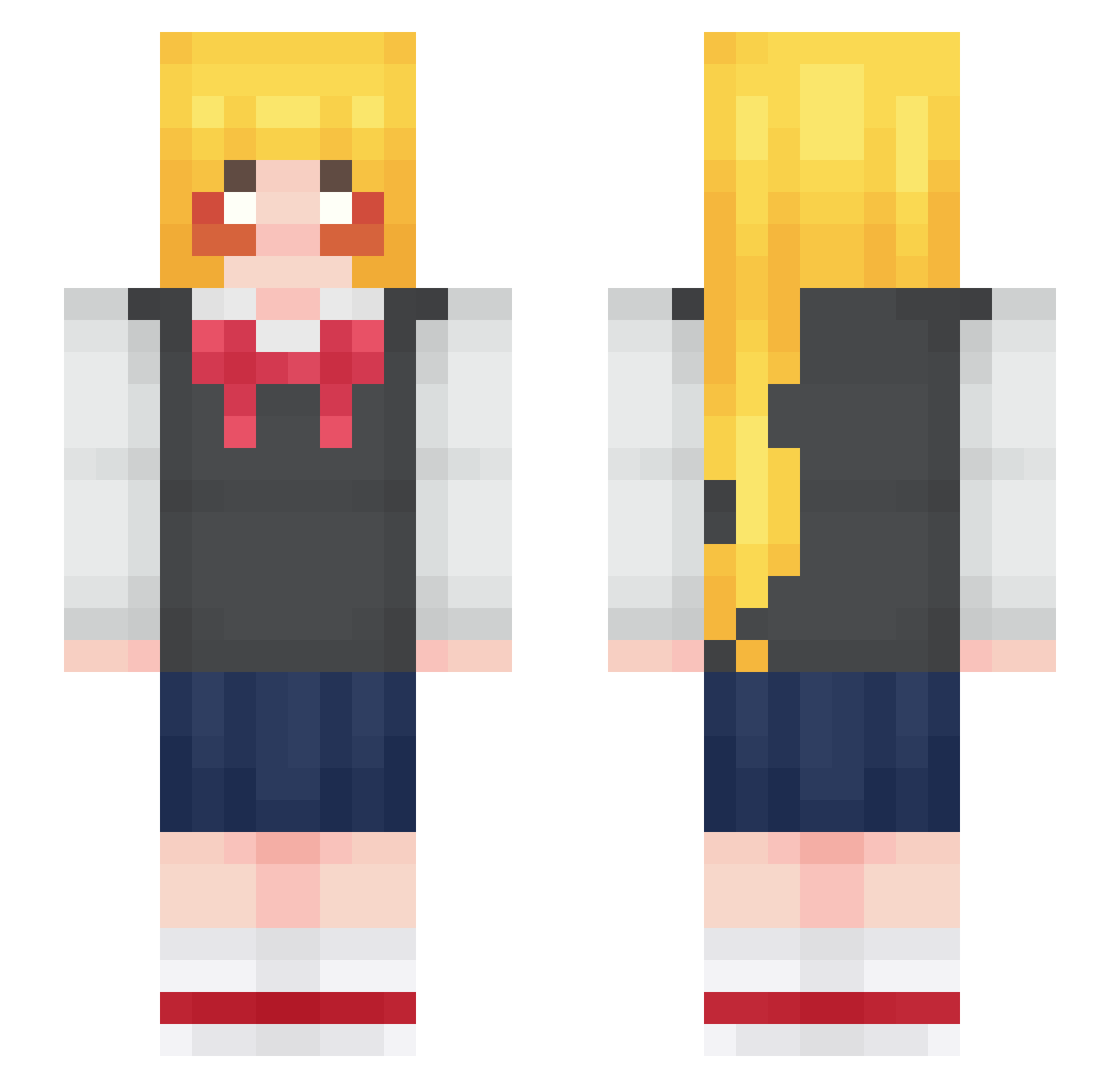 seyvozz Minecraft skin, front and back view