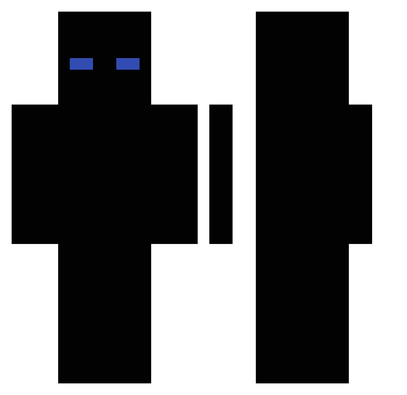 Poulzen Minecraft skin, front and back view