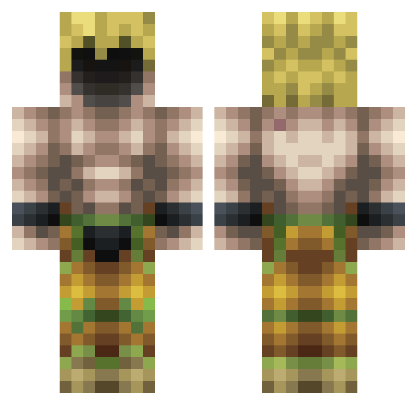 Whit3Shad0w713 Minecraft skin, front and back view