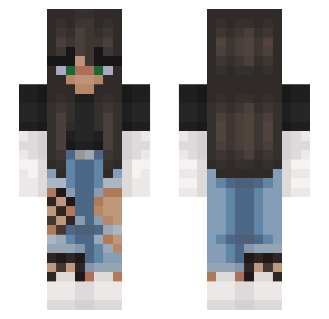 realitytwt Minecraft skin, front and back view