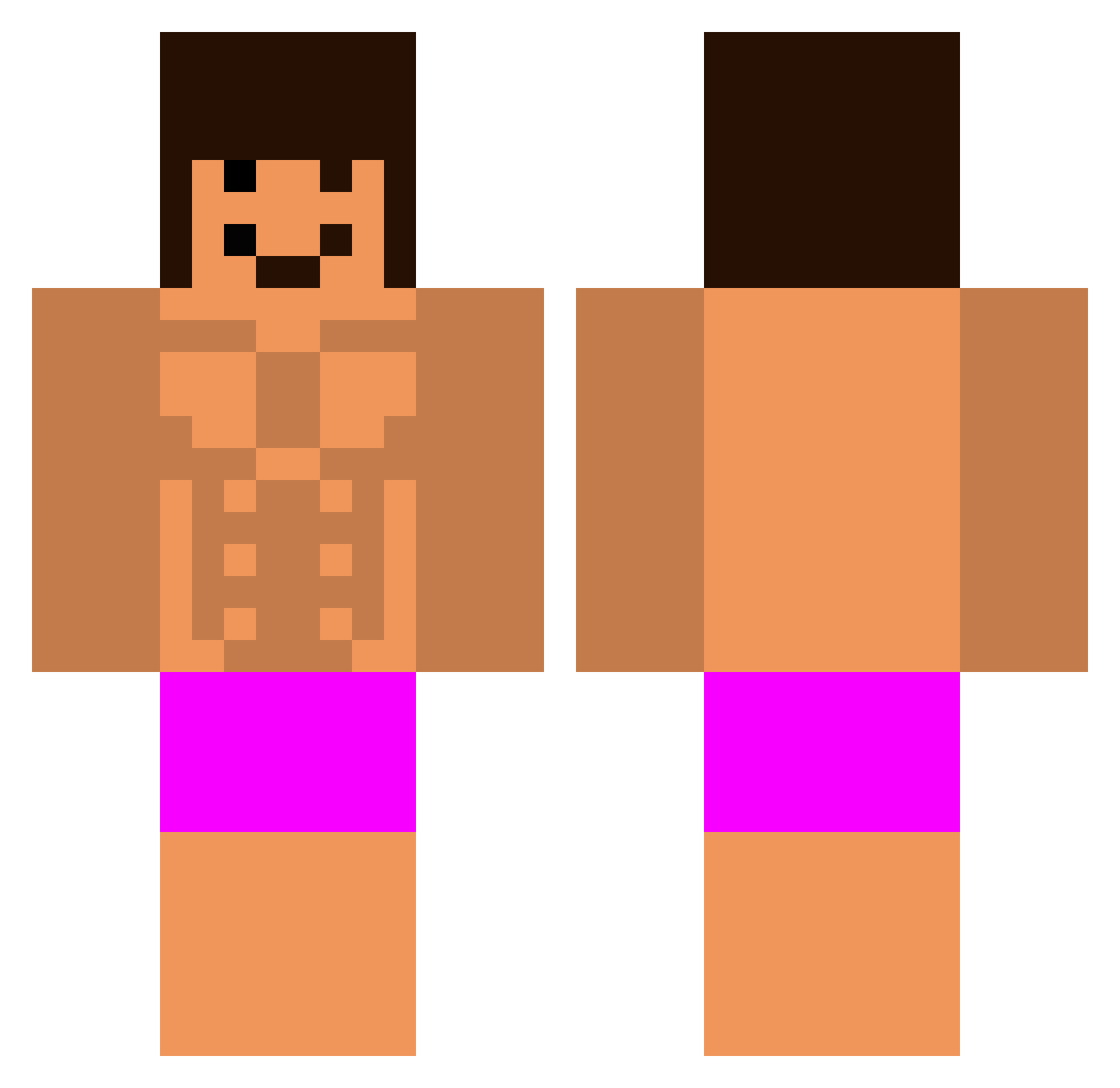 Rolisso Minecraft skin, front and back view