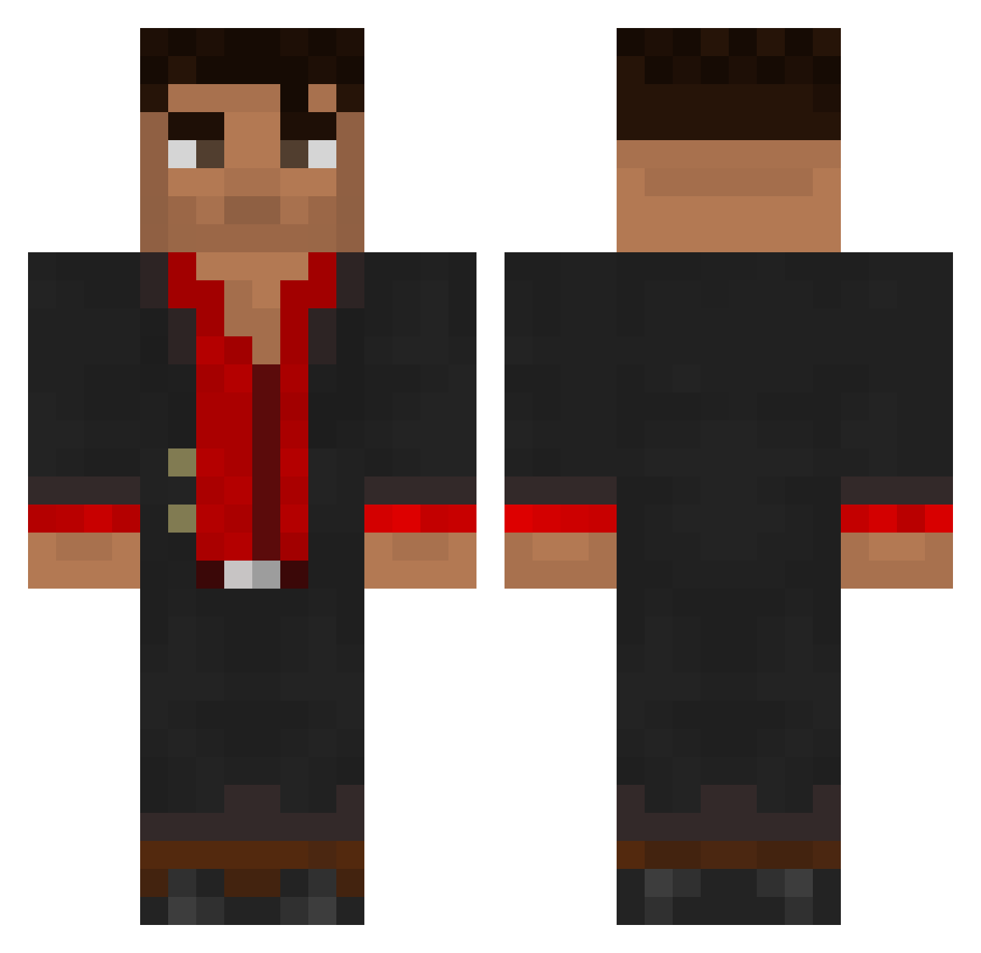Theo97408 Minecraft skin, front and back view