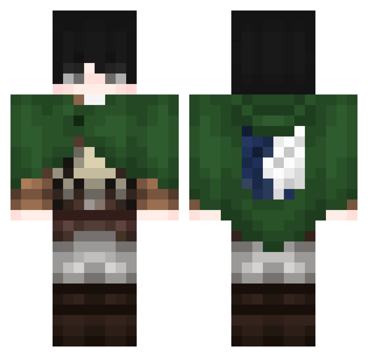 Ludwig_Le_watiBG Minecraft skin, front and back view