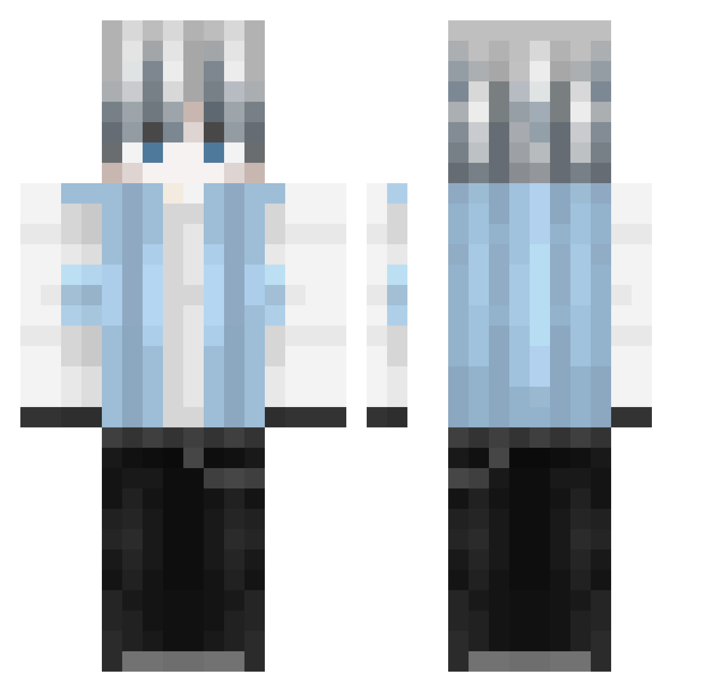 Tryharderboy011 Minecraft skin, front and back view