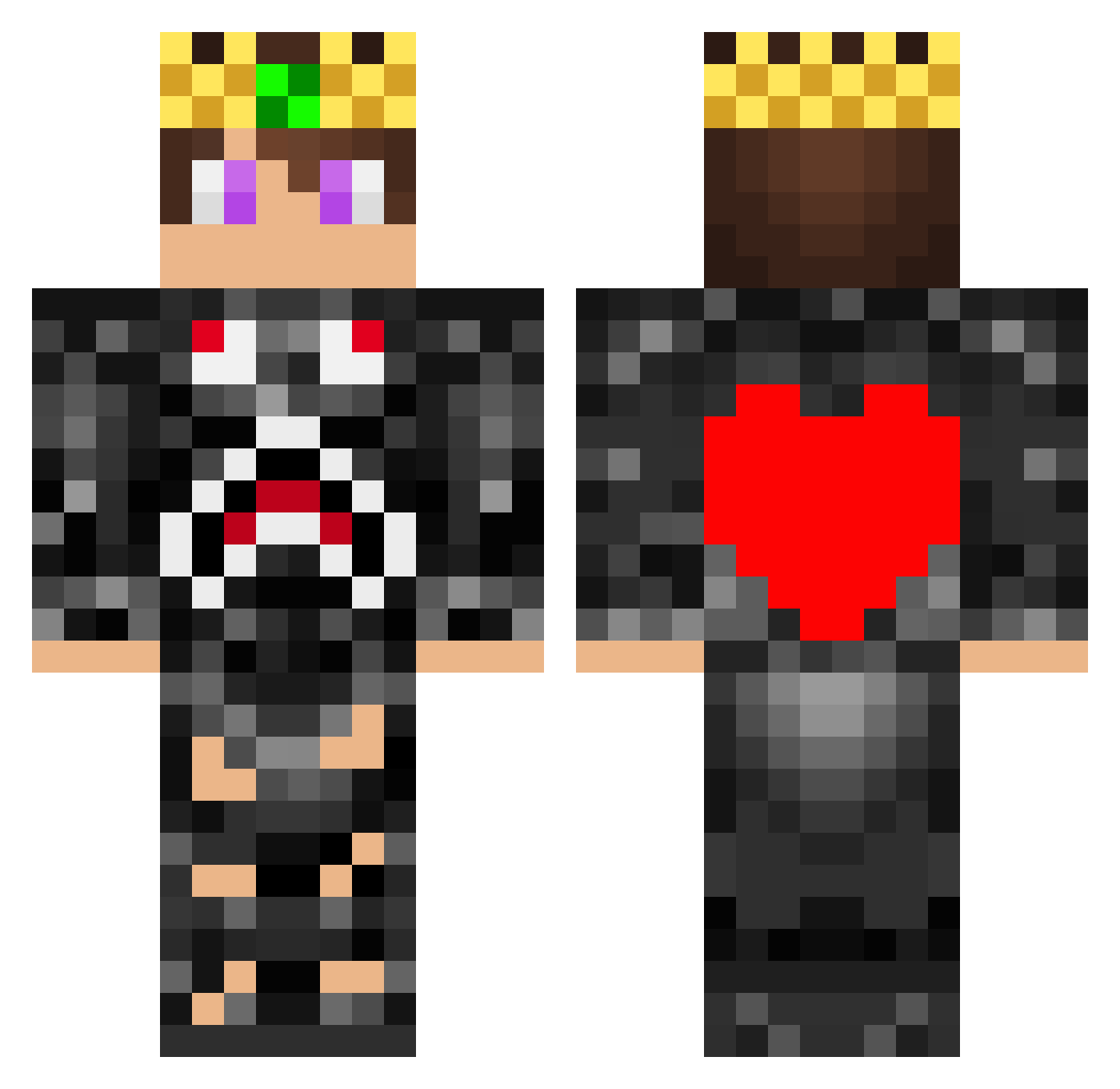 KongenBayoumi Minecraft skin, front and back view