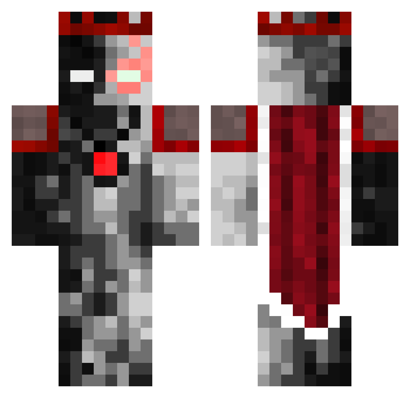ShahdeedHaaz Minecraft skin, front and back view
