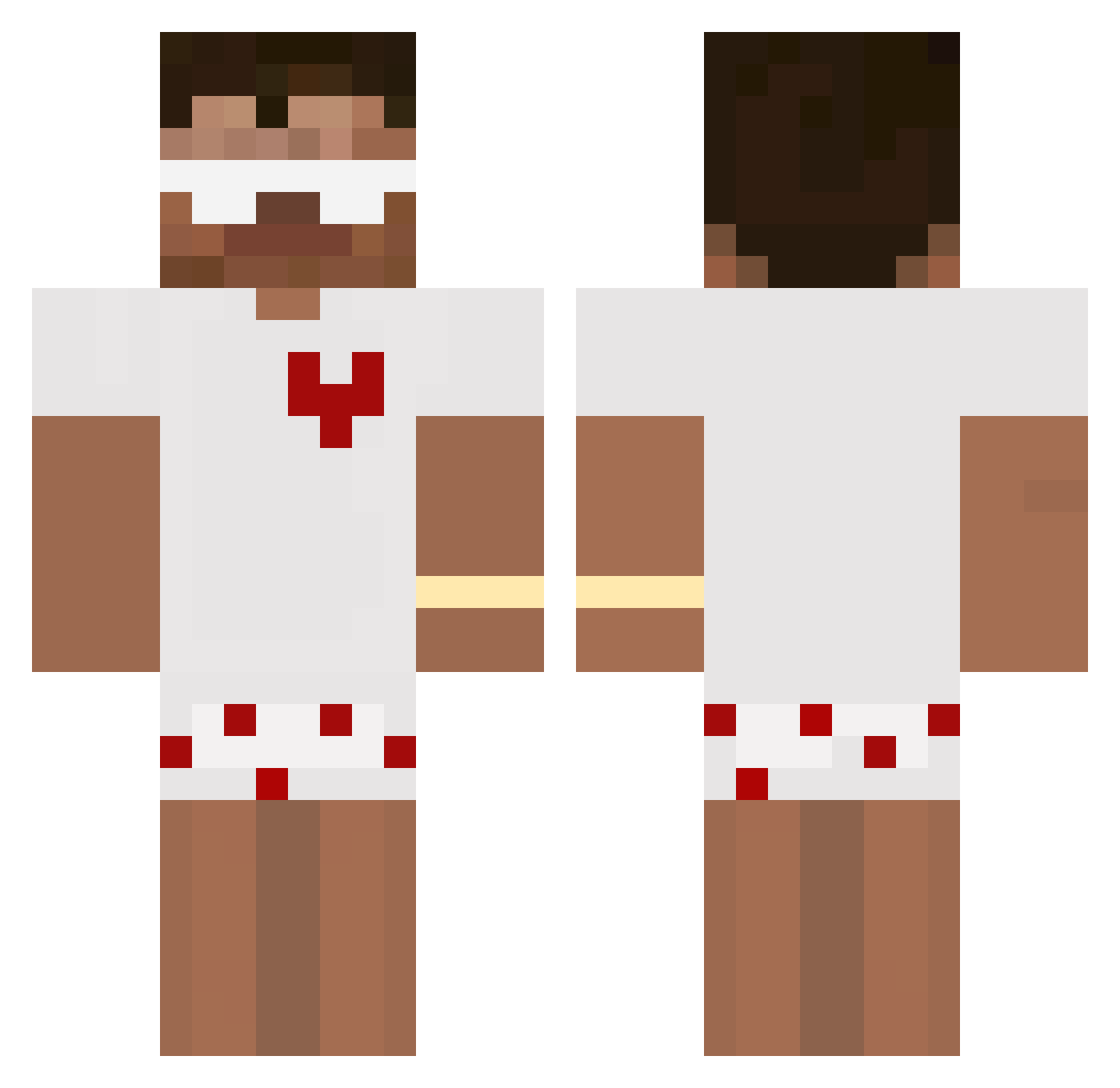 TyQzzCuddleBun Minecraft skin, front and back view
