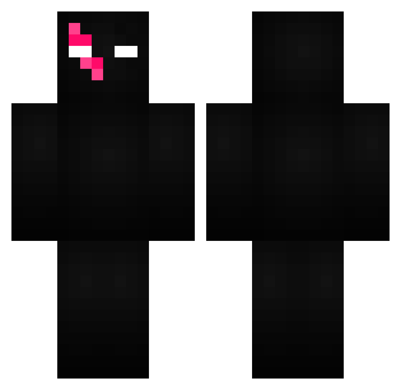 walks Minecraft skin, front and back view