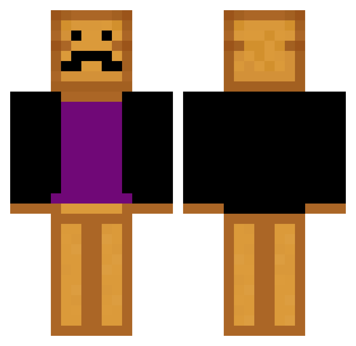 ItalianToast Minecraft skin, front and back view