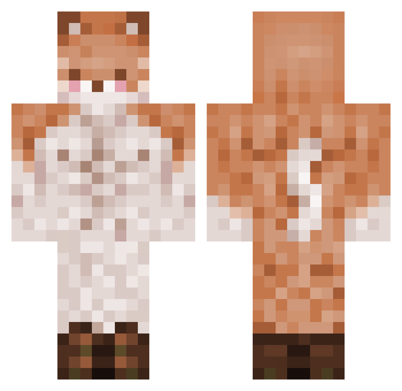 grommet_ Minecraft skin, front and back view