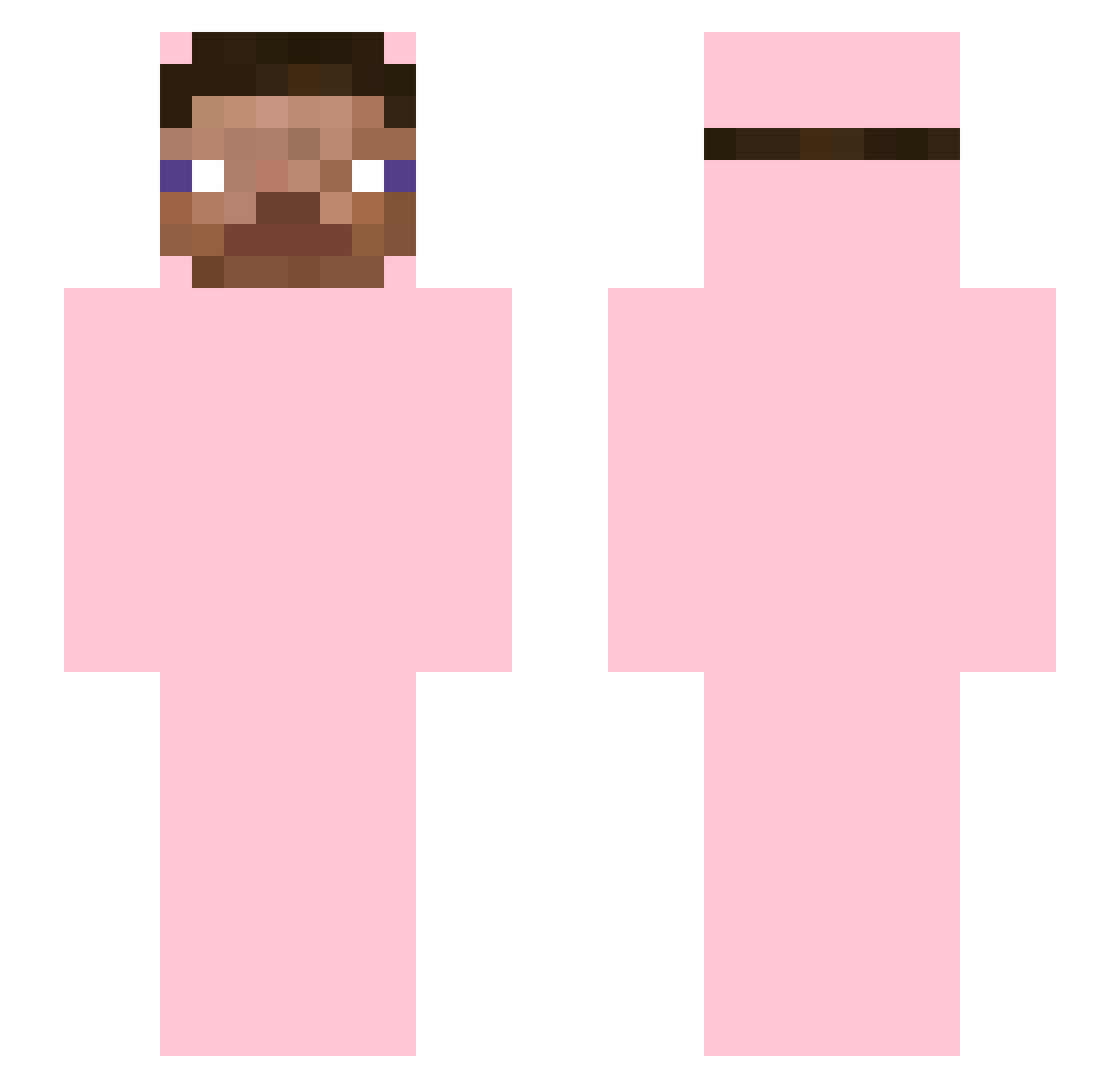 Tuumai Minecraft skin, front and back view