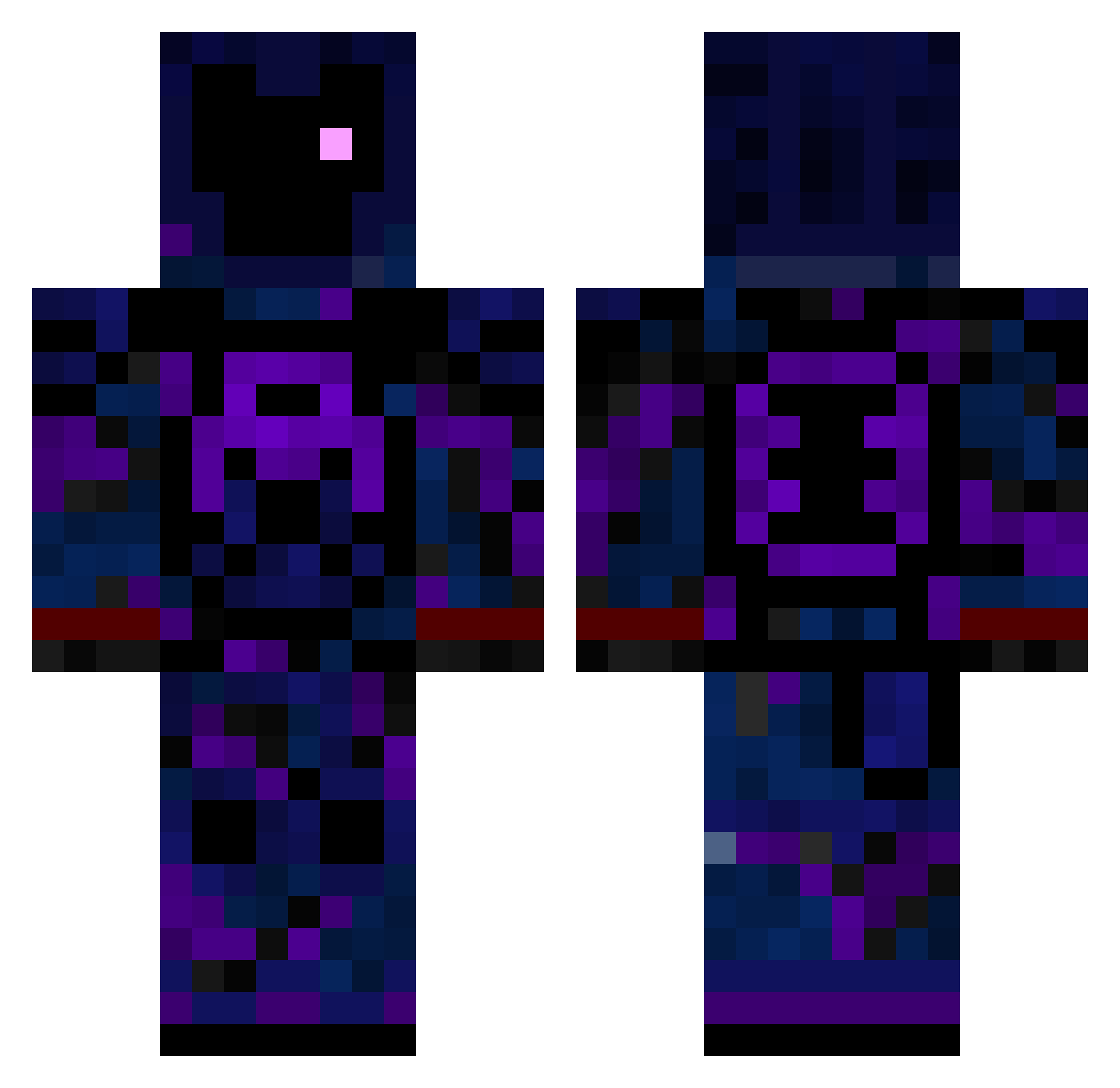 Miwaaaaaa Minecraft skin, front and back view