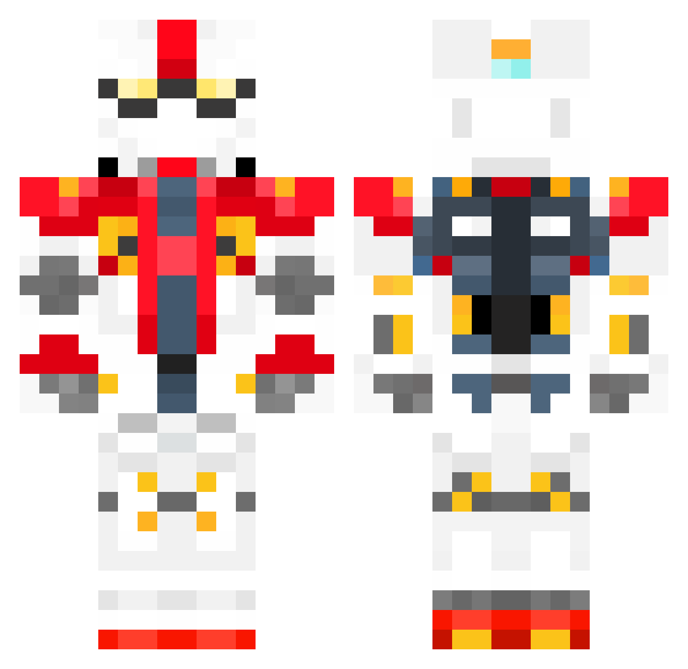 Lag300 Minecraft skin, front and back view
