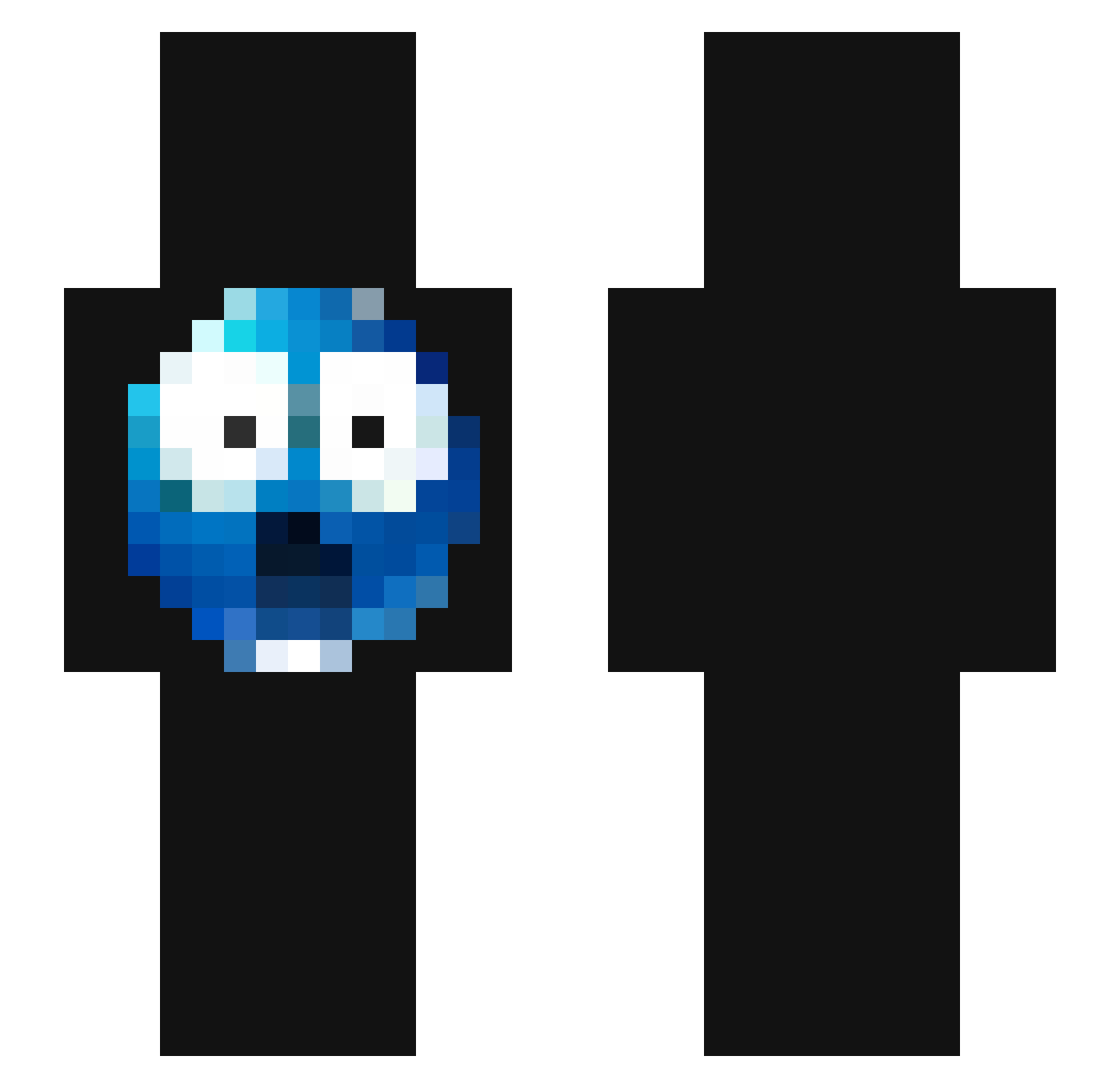 qseg Minecraft skin, front and back view