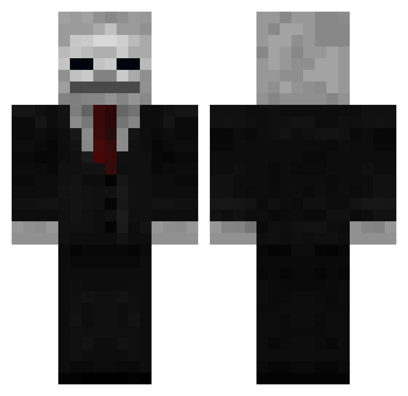 Yo_0 Minecraft skin, front and back view