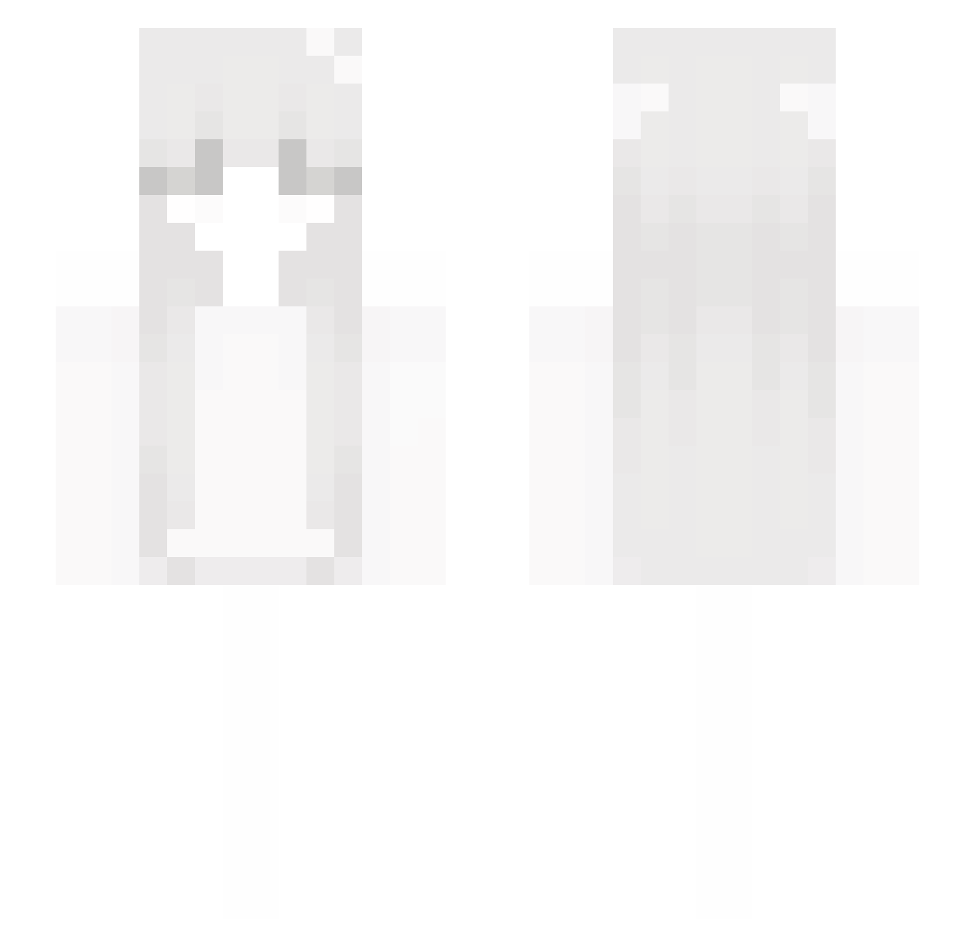 Tynera Minecraft skin, front and back view