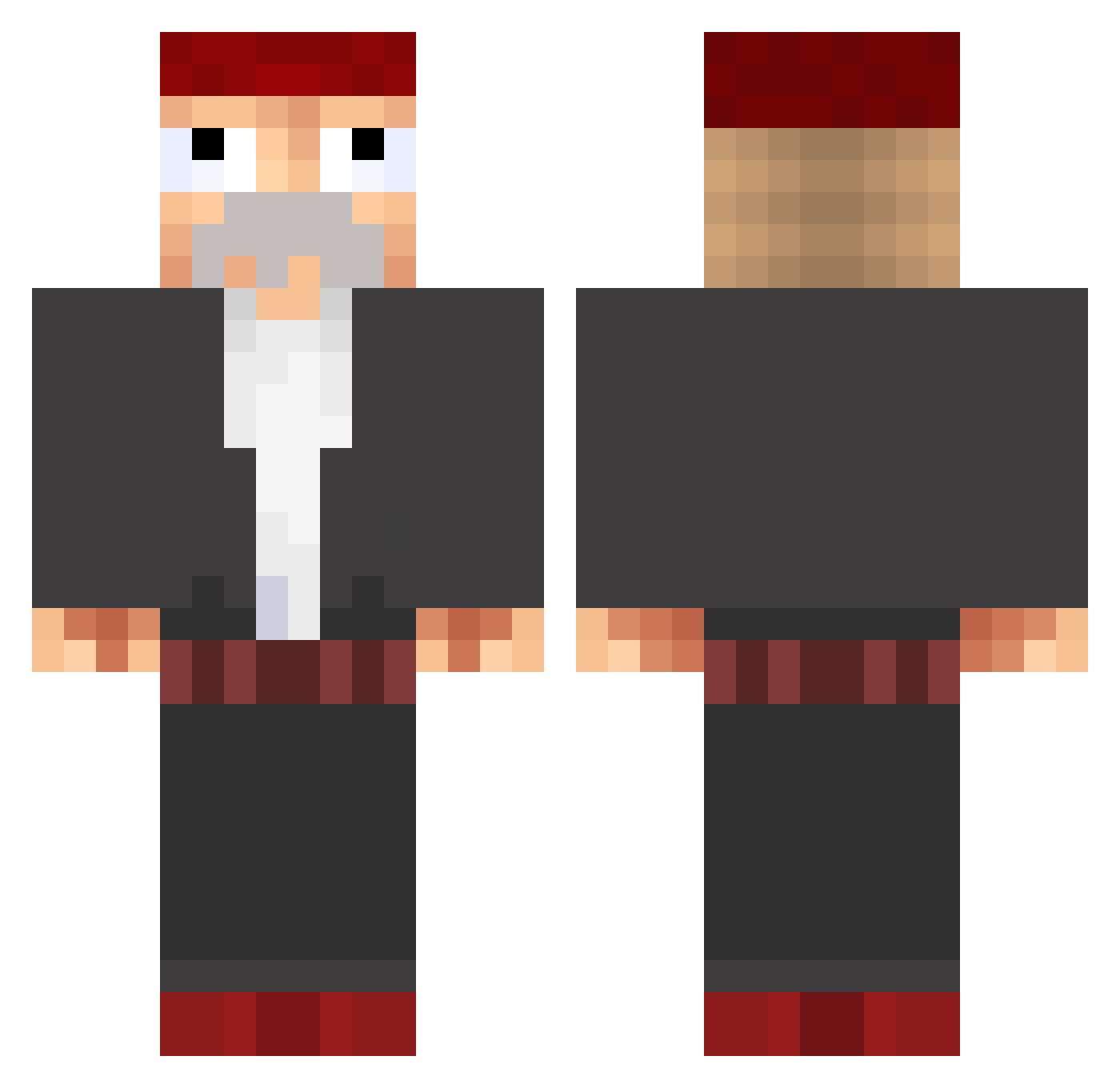 Reallybigfart11 Minecraft skin, front and back view