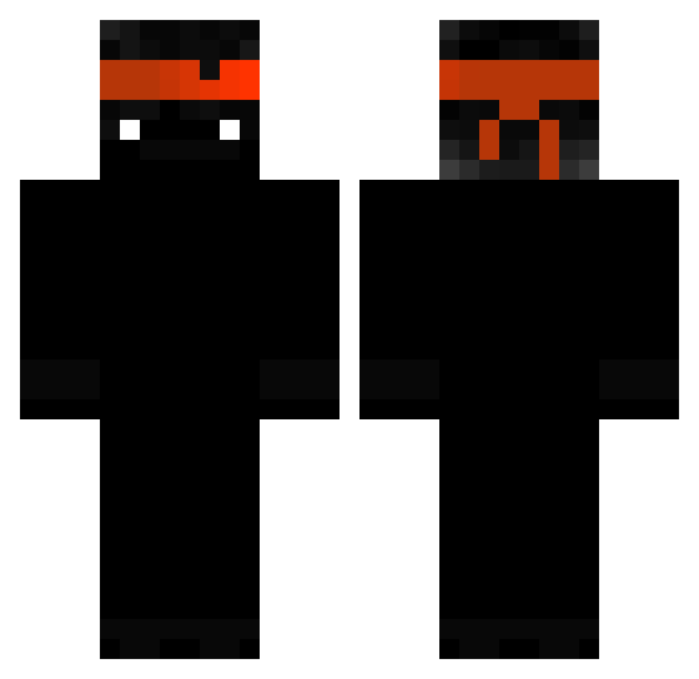 Ras7hidYT Minecraft skin, front and back view