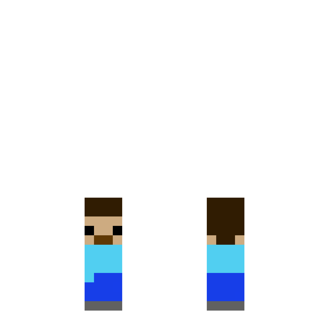 stipsd Minecraft skin, front and back view