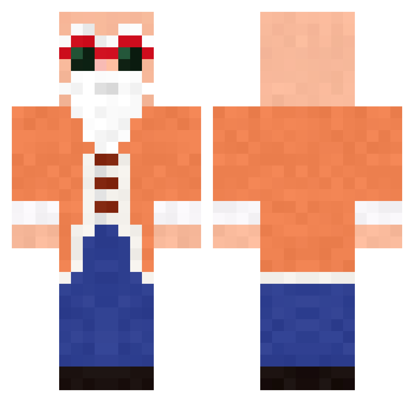 SAGGUS Minecraft skin, front and back view