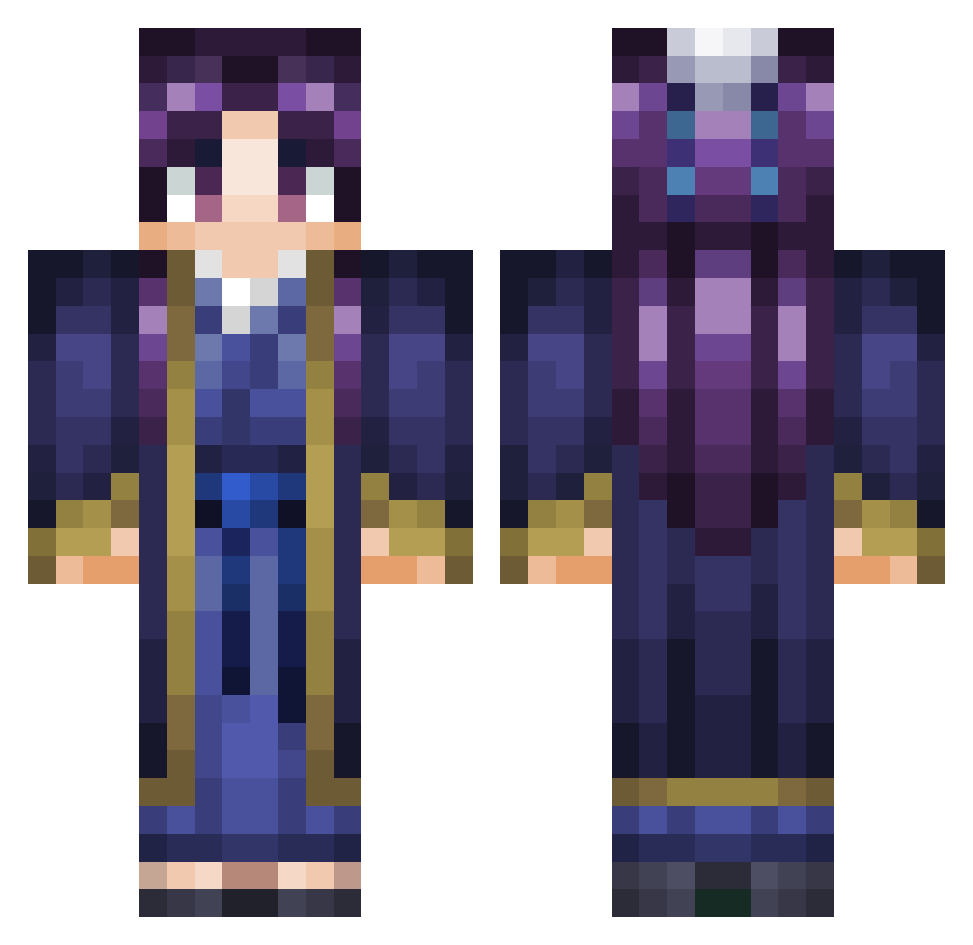 Whatisrounded Minecraft skin, front and back view