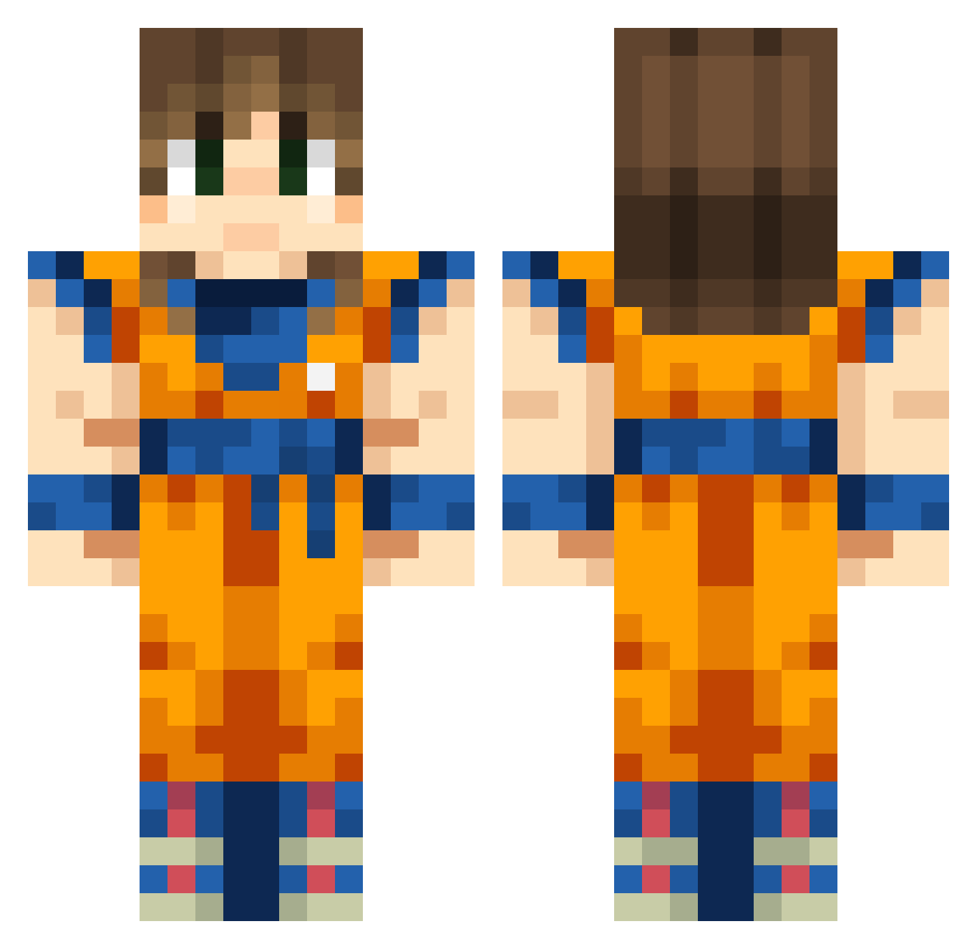 KitBashB Minecraft skin, front and back view