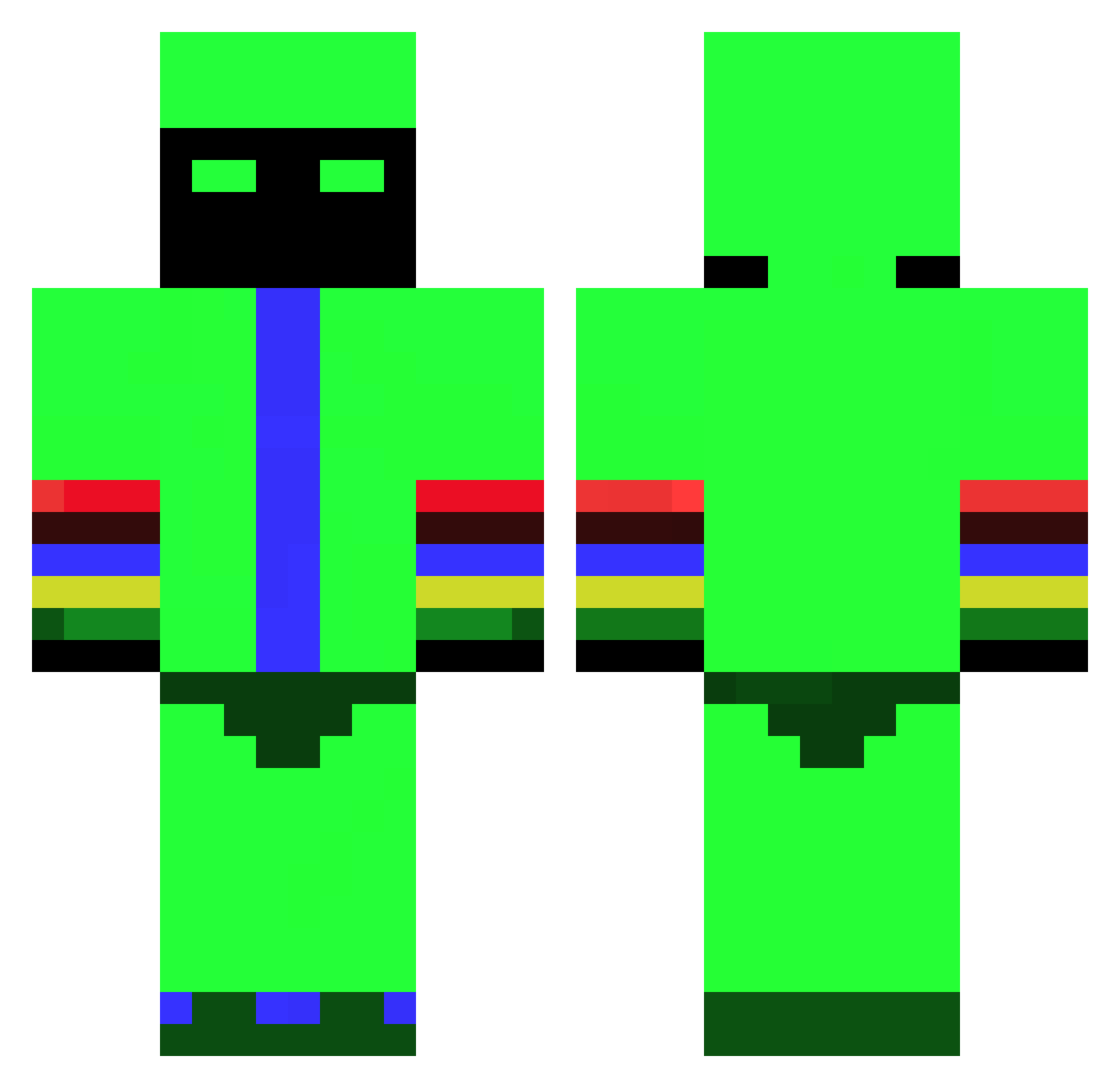 kolos1255 Minecraft skin, front and back view