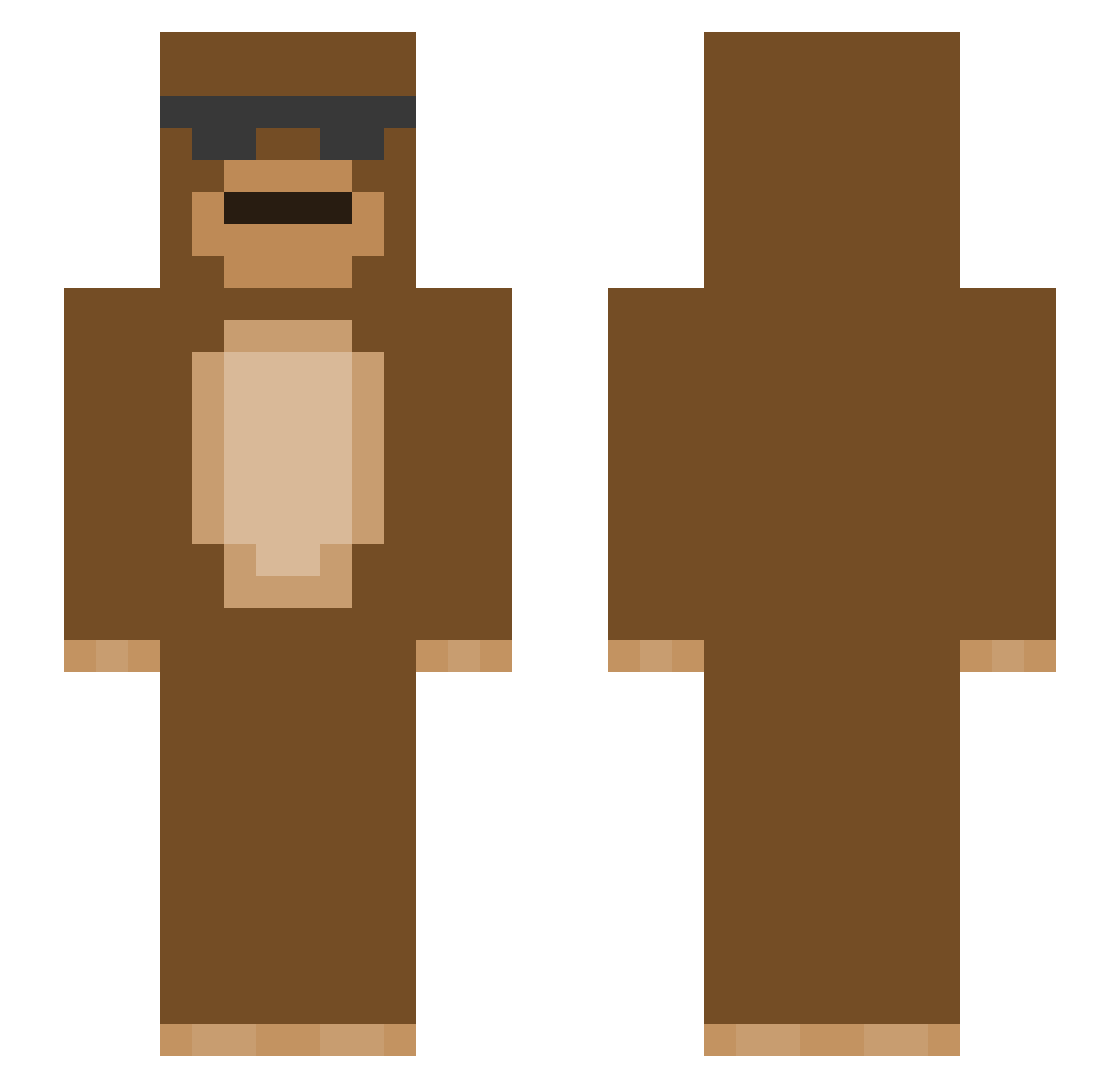 J_B_Schimpanski Minecraft skin, front and back view