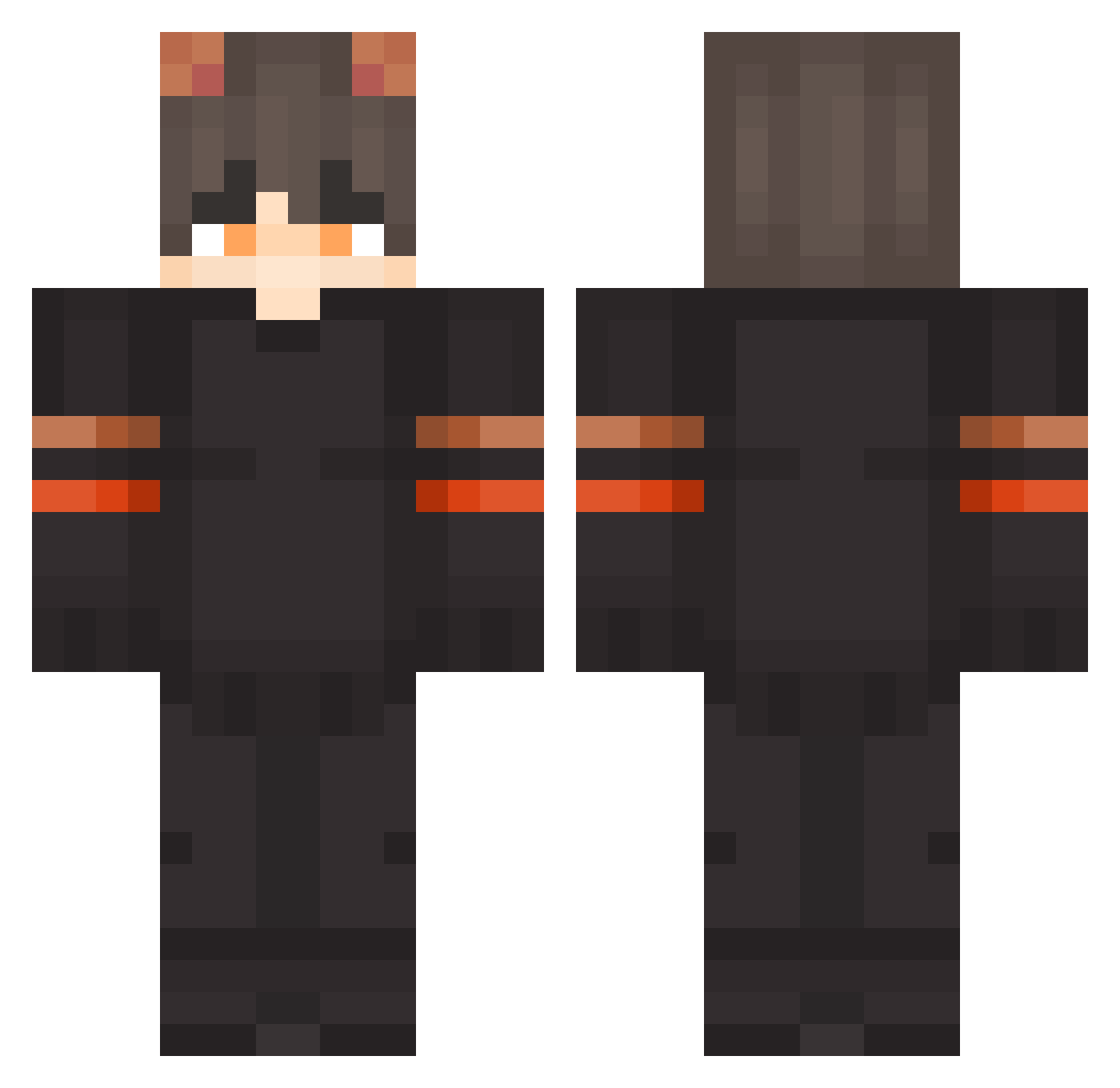 Harang21zz Minecraft skin, front and back view