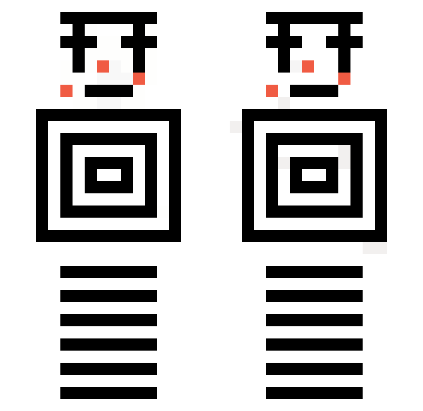 Reclxsion Minecraft skin, front and back view