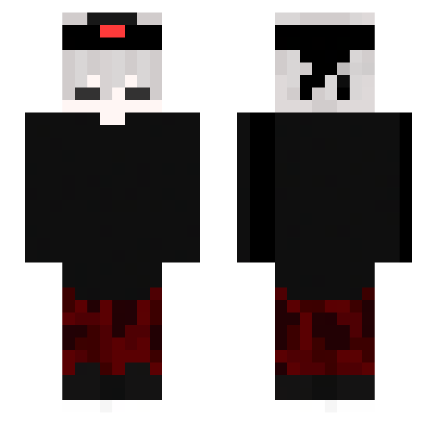 sherbetland Minecraft skin, front and back view