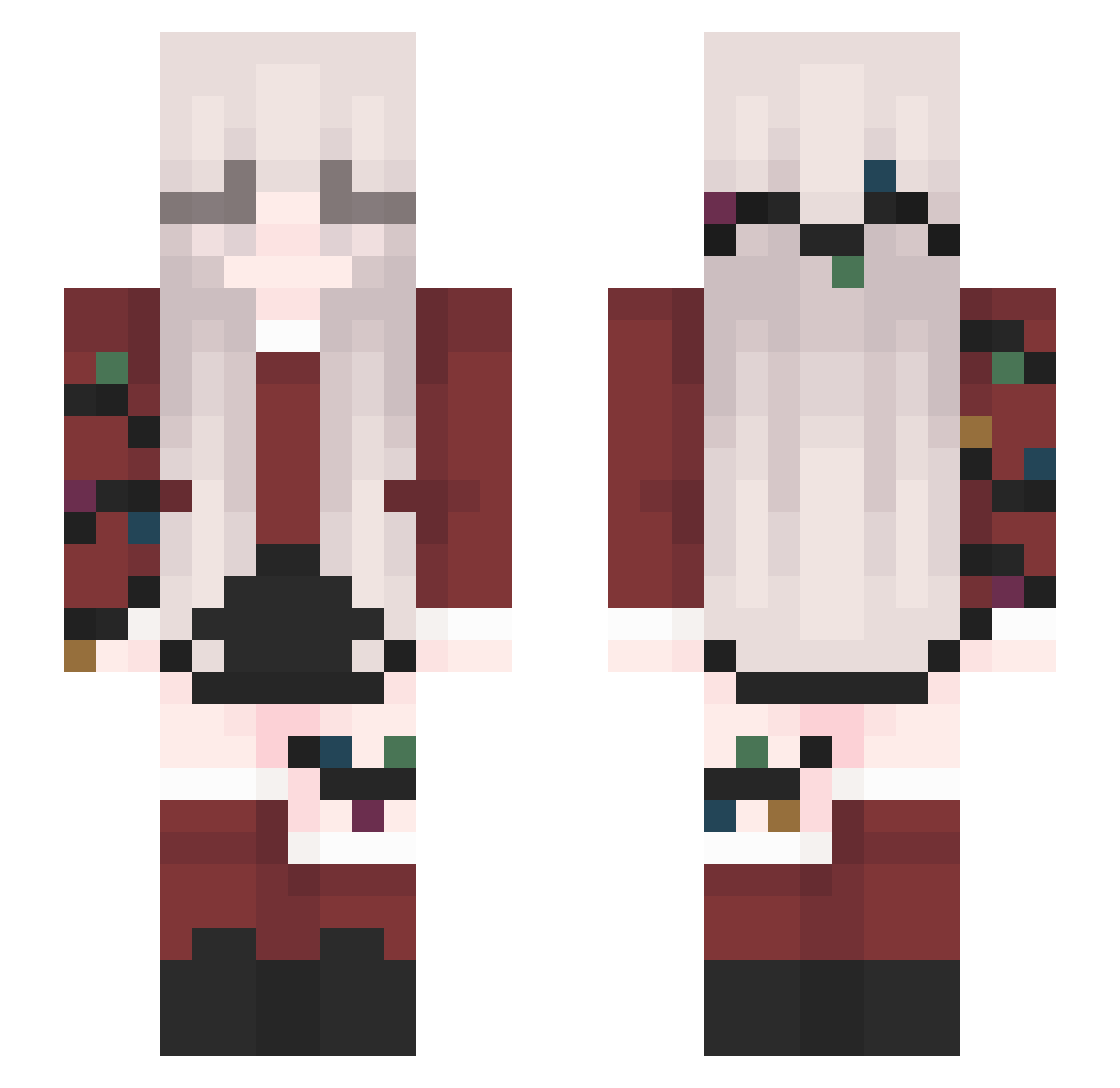 ichbinJay Minecraft skin, front and back view