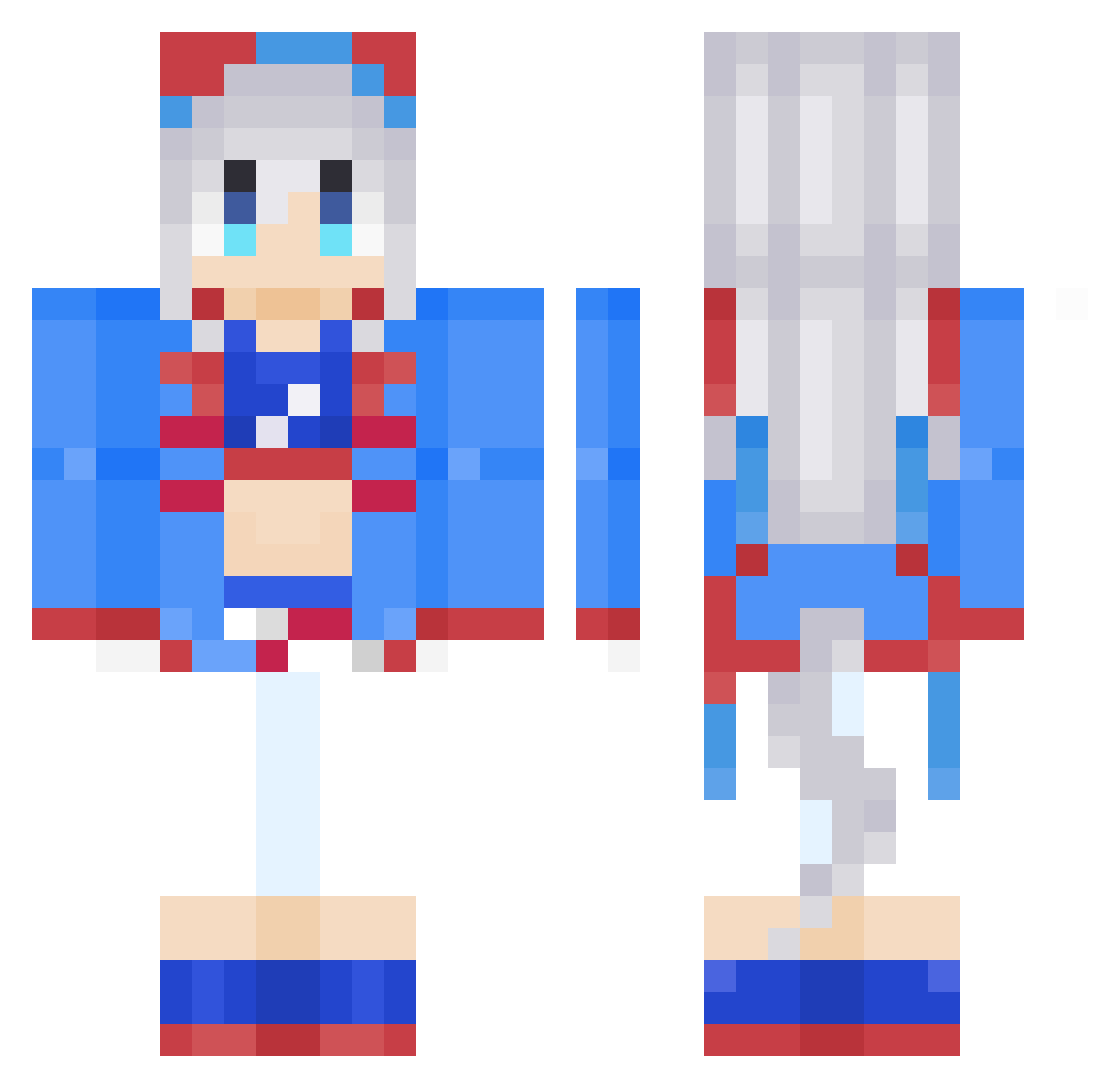 Kamikaze_199 Minecraft skin, front and back view