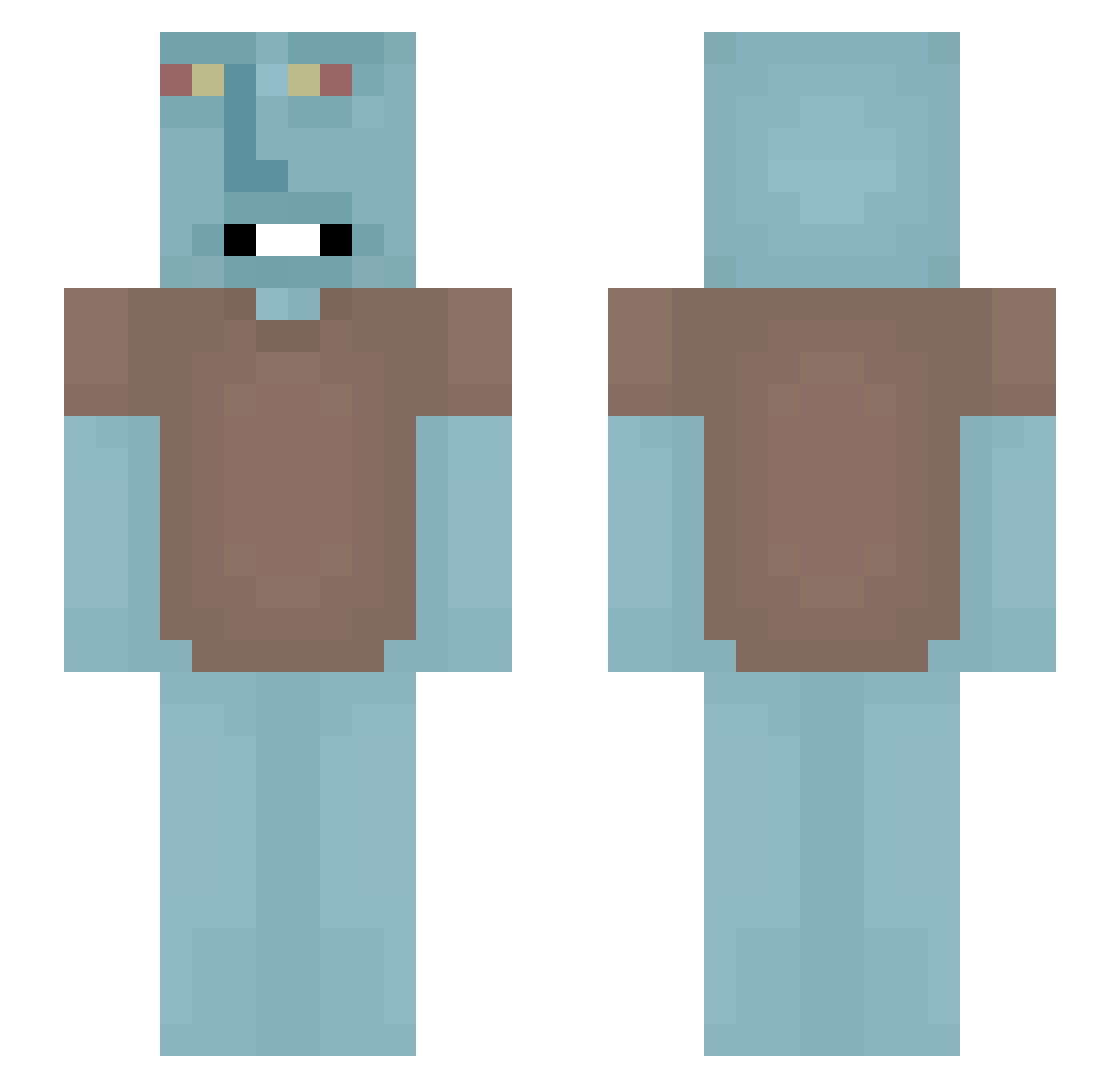 wigofaerter Minecraft skin, front and back view