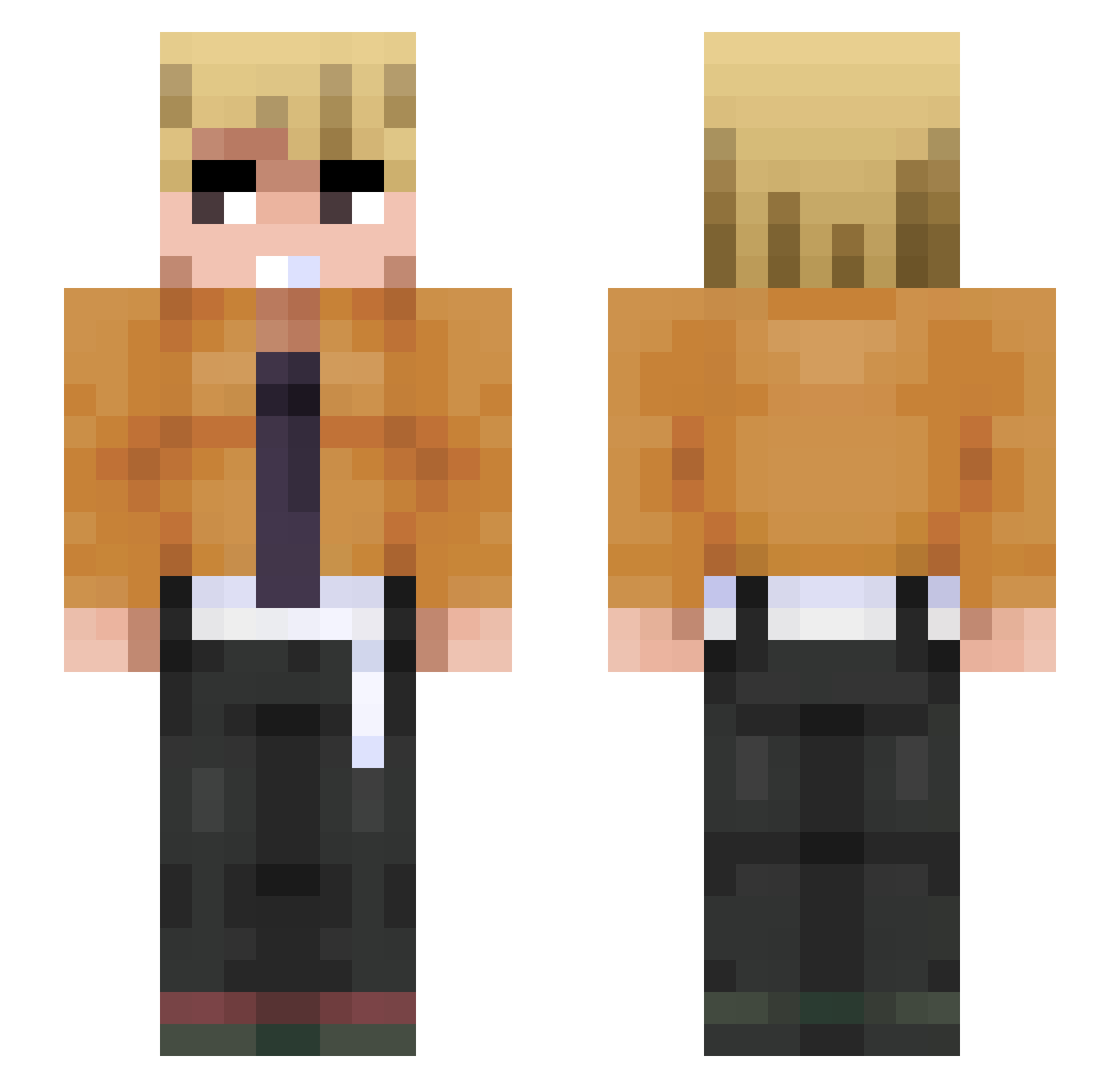 Sharmalulu Minecraft skin, front and back view