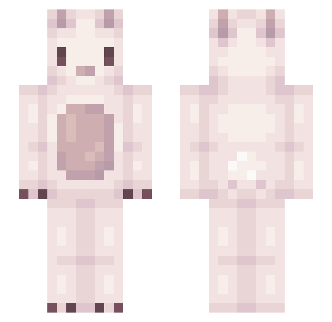 TikilovesMales Minecraft skin, front and back view