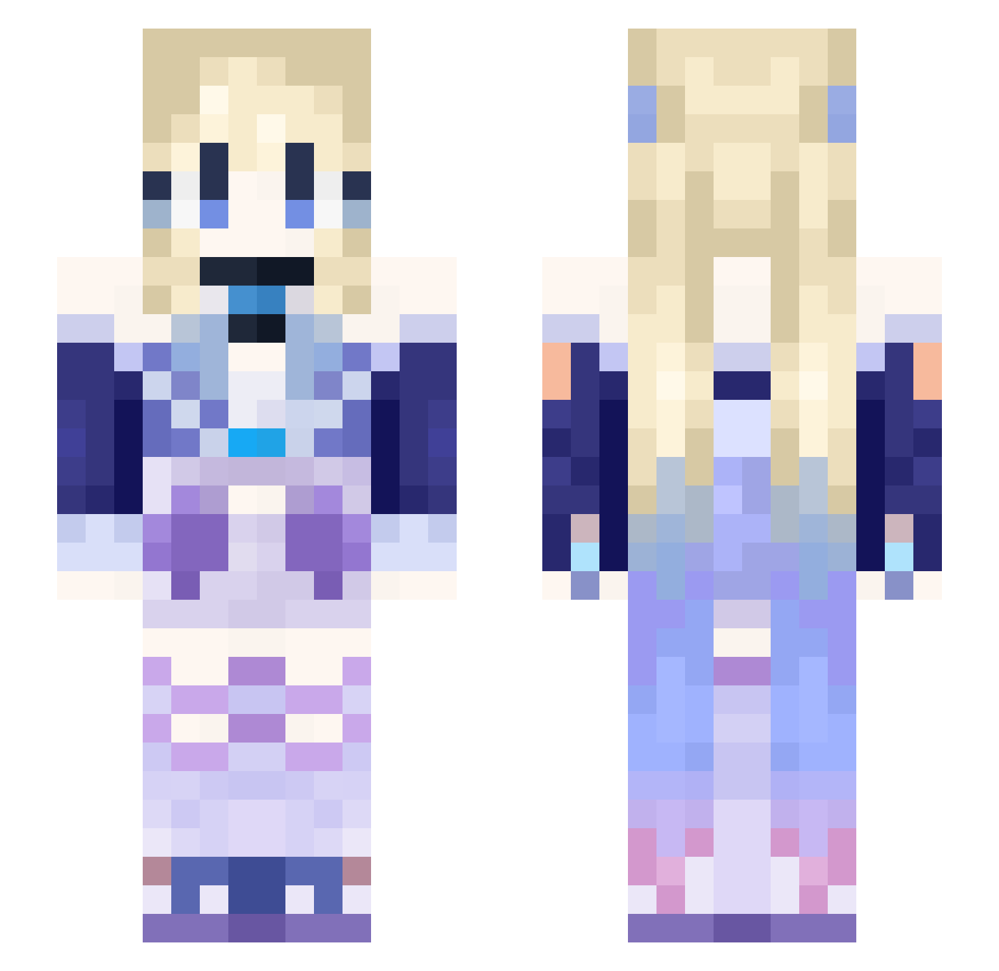 teagobbler Minecraft skin, front and back view