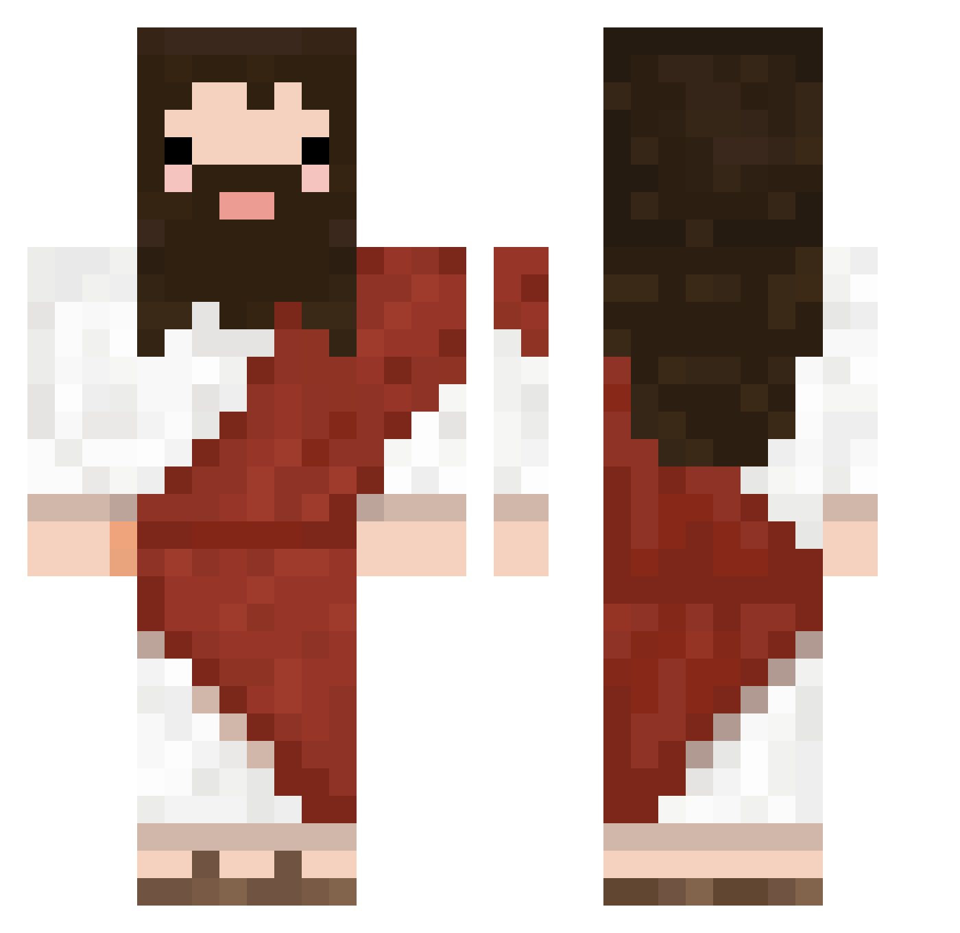 Adelxrd Minecraft skin, front and back view