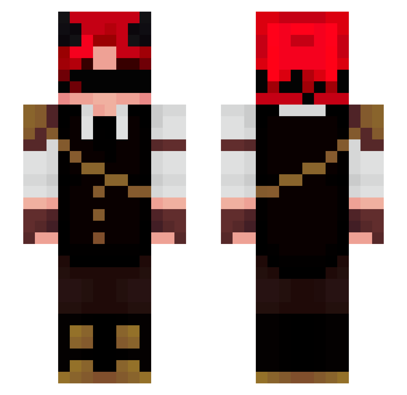 TRASHERSS Minecraft skin, front and back view