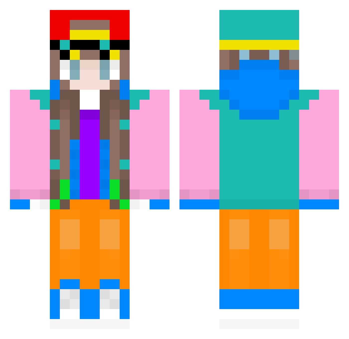 LYY_114514 Minecraft skin, front and back view