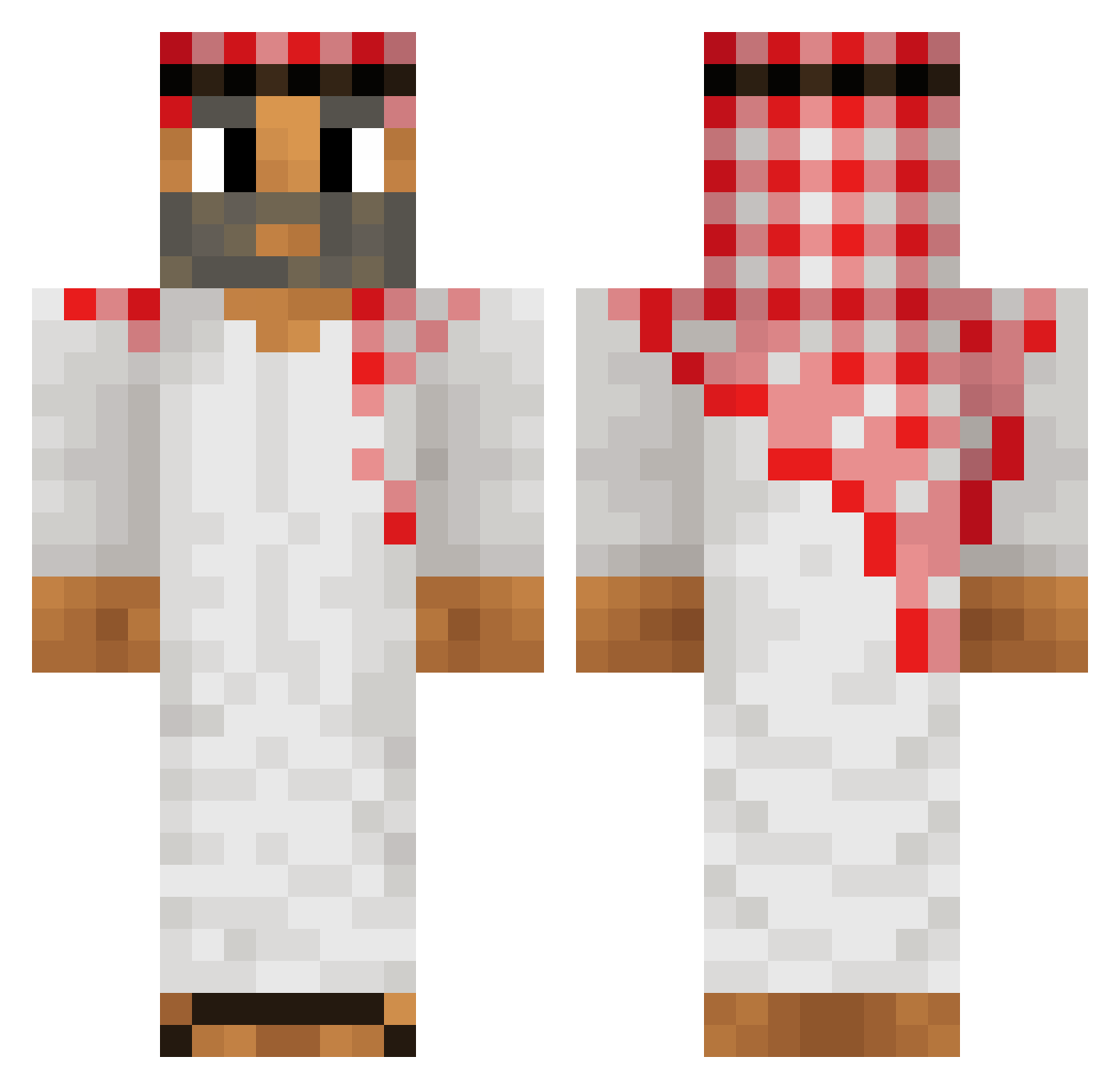 Belm0nt3 Minecraft skin, front and back view