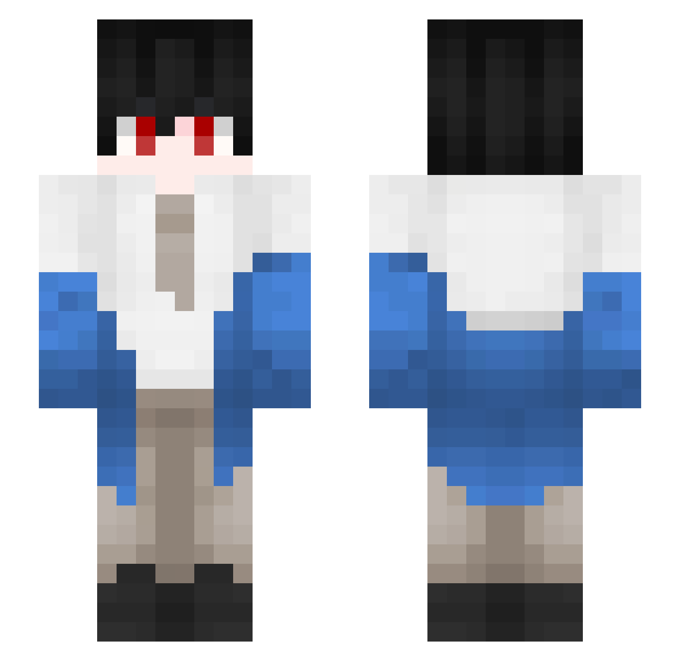 Zakkkk_ Minecraft skin, front and back view