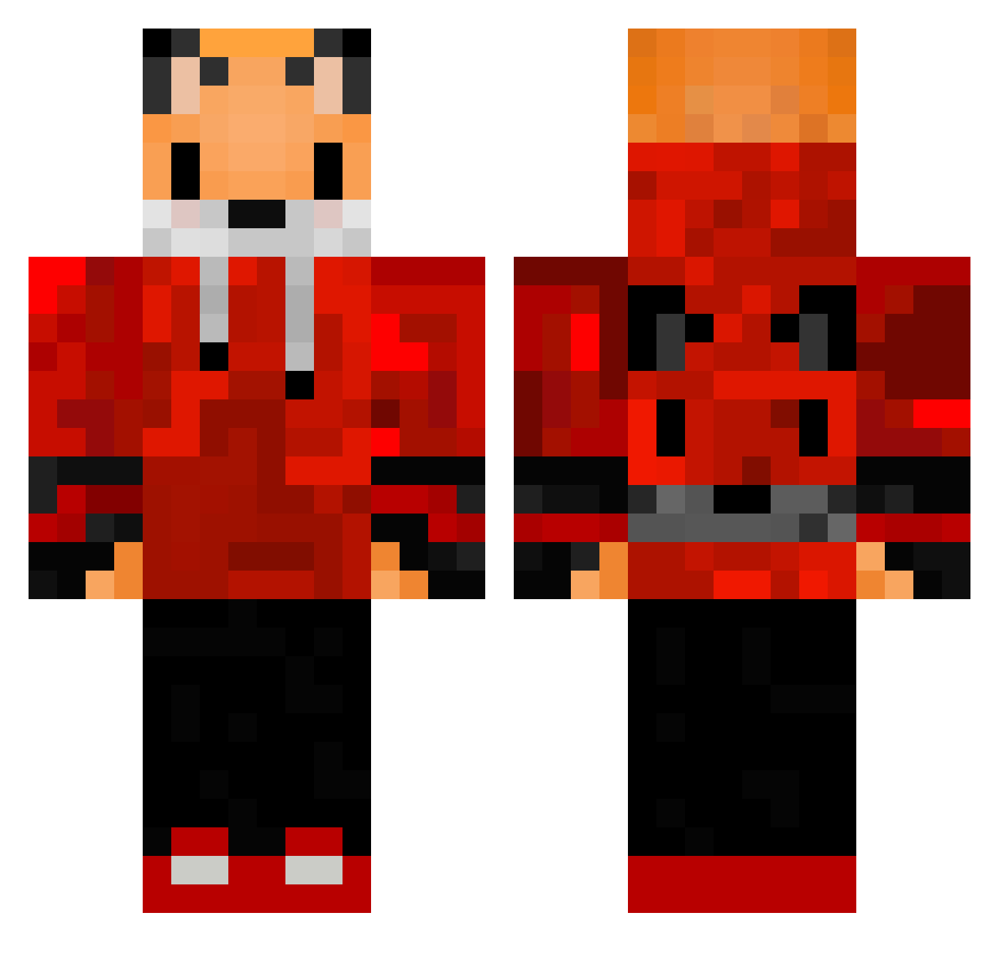 the_ninja22 Minecraft skin, front and back view
