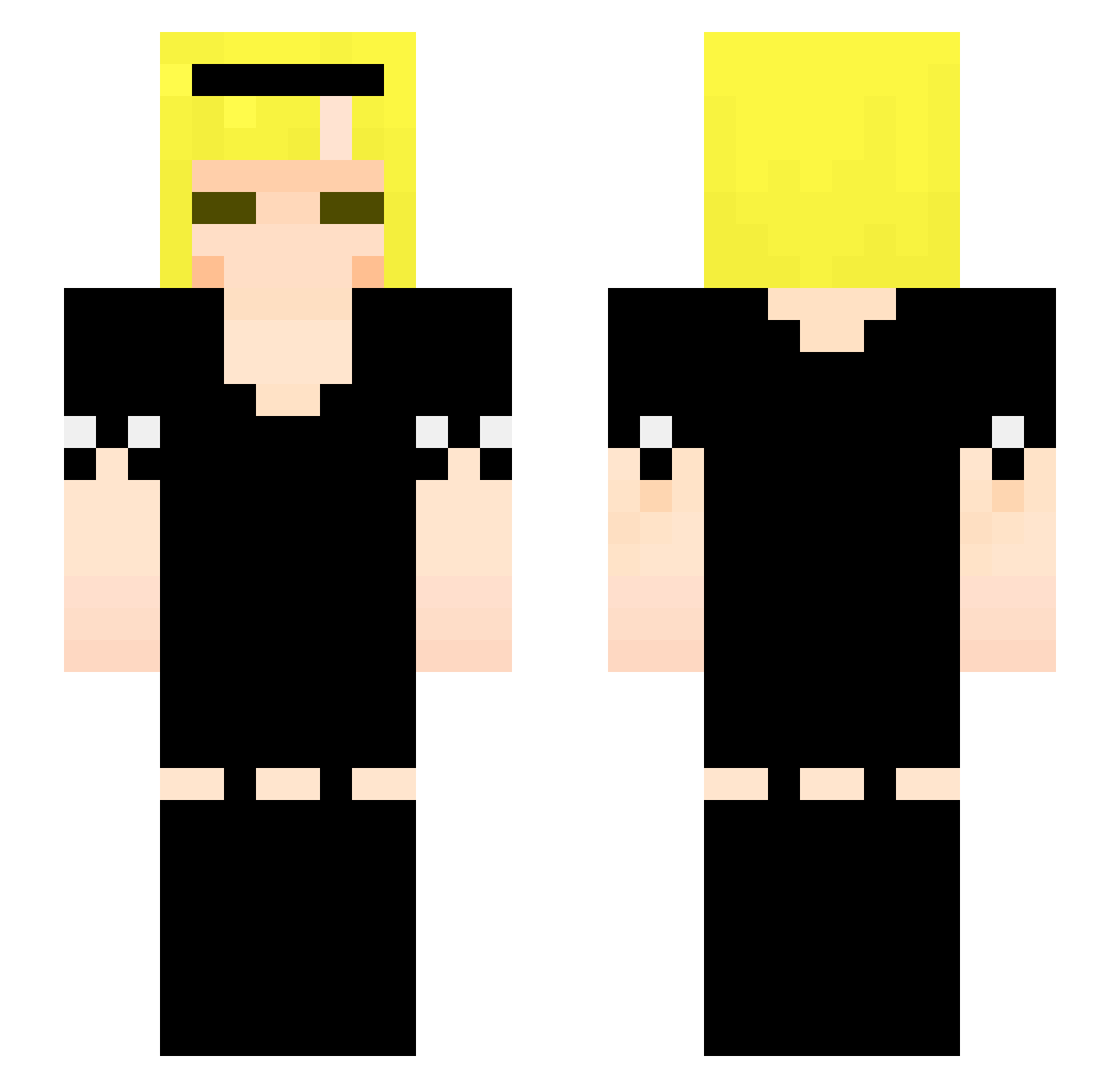 Alicea Minecraft skin, front and back view